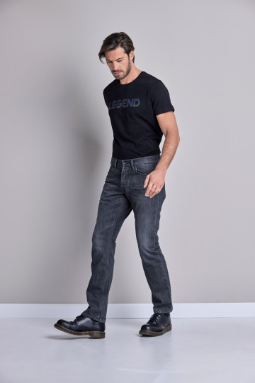 Muške sive regular fit farmerke ravnih nogavica - model 110