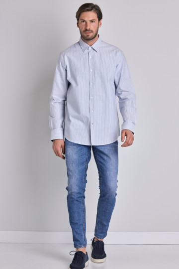 Muške skinny fit farmerke sa medium strukom i suženim nogavicama - model 130