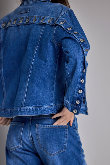 Ženska jeans jakna sa dugmićima