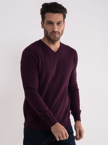 Basic muški džemper V izrez