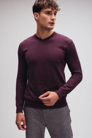 Basic muški džemper V izrez