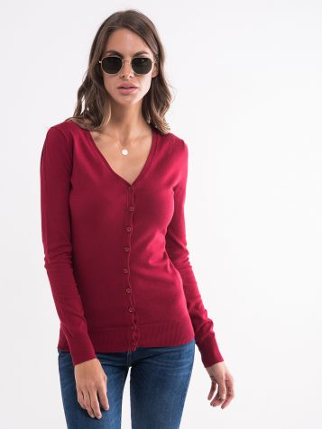 Džemper sa dugmićima crveni